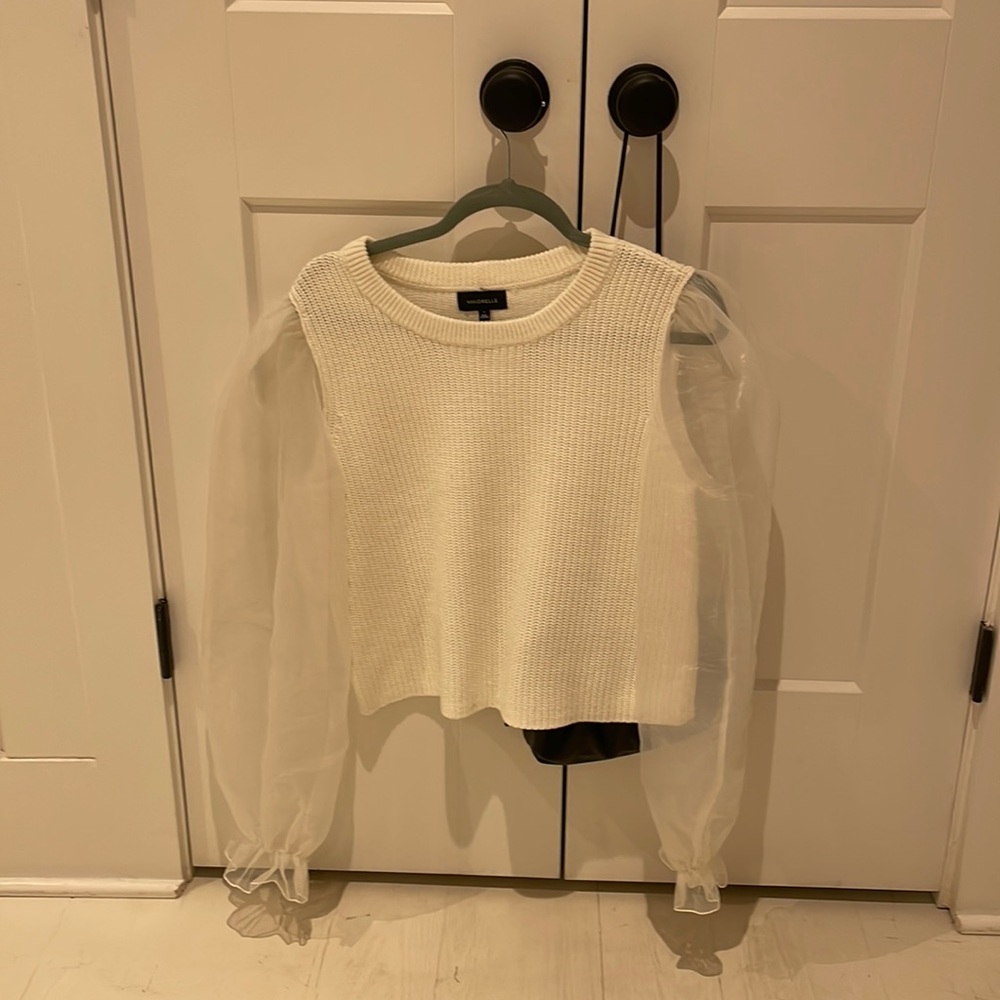Majorelle puff sleeve top